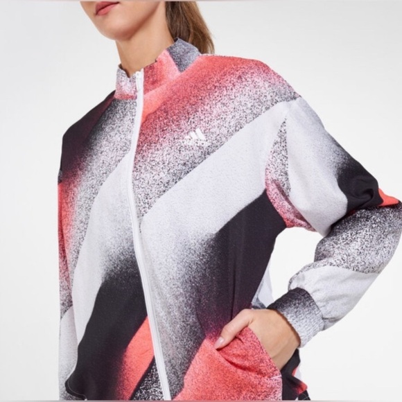 Adidas Unleash Confidence Woven Track Jacket Top Women Size Medium Long Sleeve - Picture 3 of 10